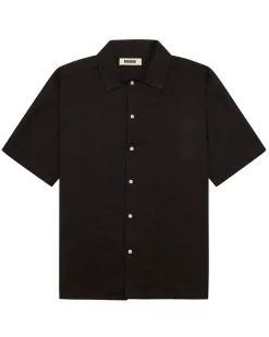 Woodbird Banks Linen Shirt Black