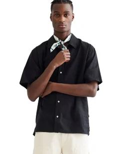 Woodbird Banks Linen Shirt Black