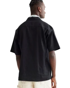 Woodbird Banks Linen Shirt Black