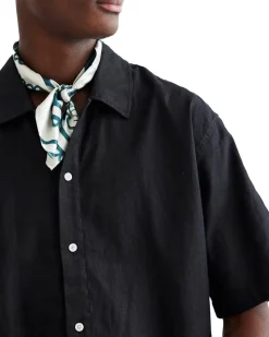 Woodbird Banks Linen Shirt Black
