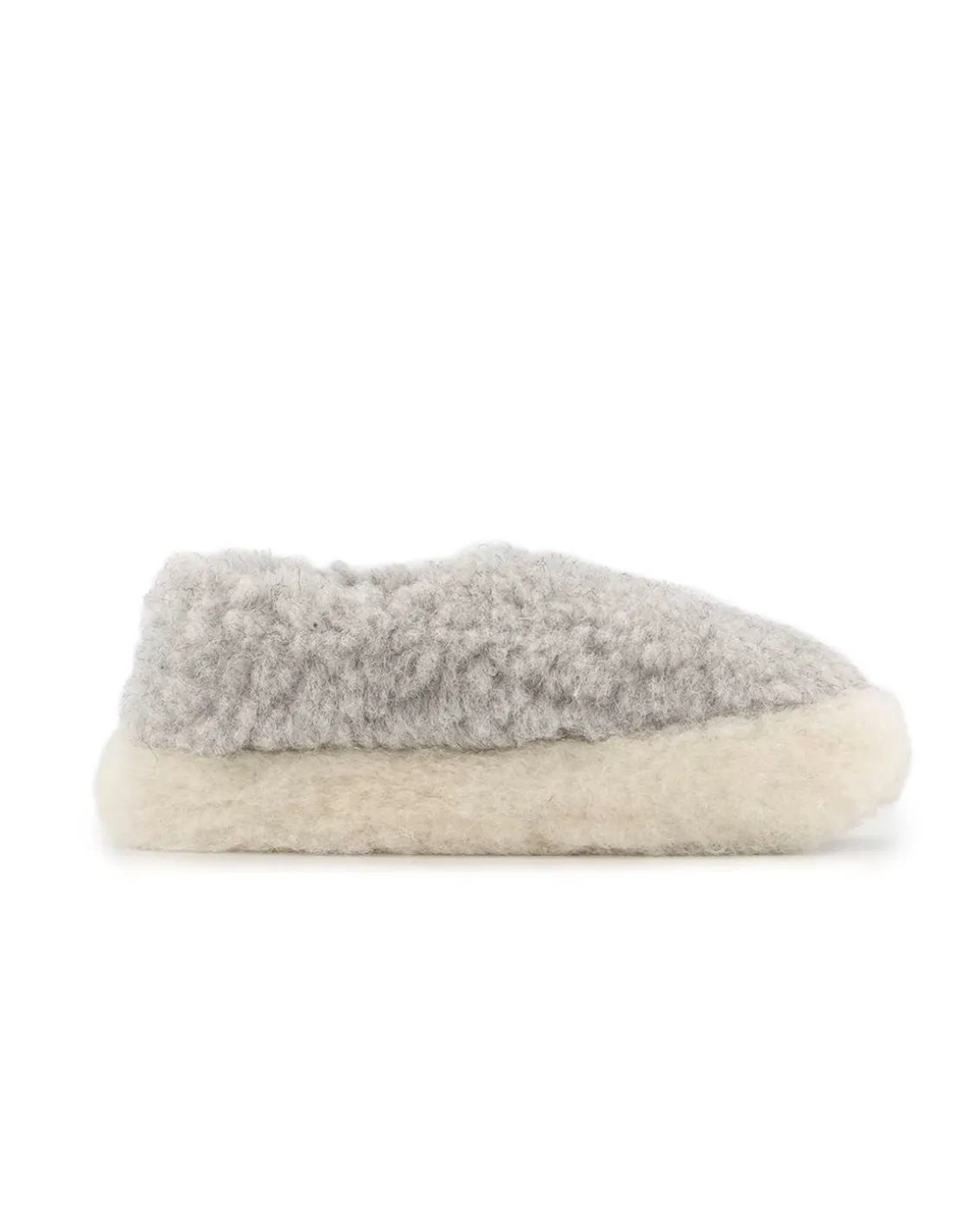 Yoko Wool Siberian Slippers Light Grey