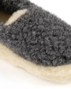 Yoko Wool Siberian Slippers Graphite