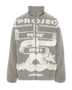 Y/Project Paris Best Jacquard Fleece Jacket Grey/White